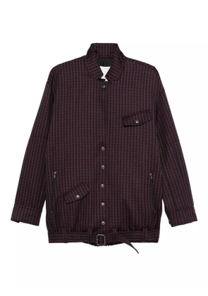 Tibi gingham bomber jacket - Red