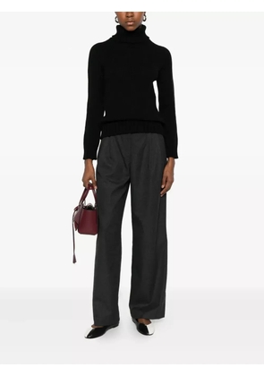 base roll-neck sweater - Black