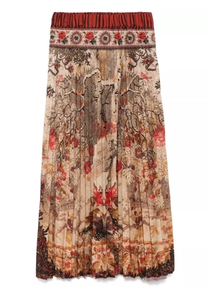 Pierre-Louis Mascia Ceto pleated skirt - Brown