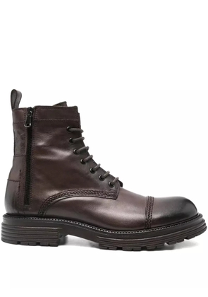 LeQarant lace-up zip-up boots - Brown