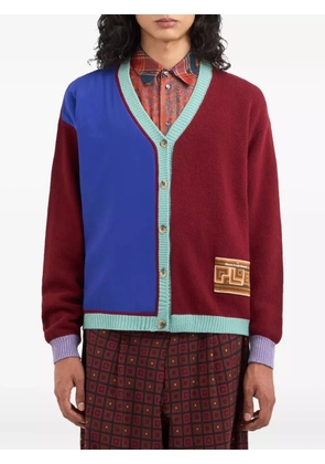 Pierre-Louis Mascia colour-block panelled cardigan - Red