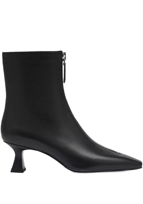 POTAMY leather heeled ankle boots - Black