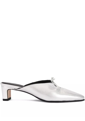 ALOHAS Amar tie-detail mules - Silver