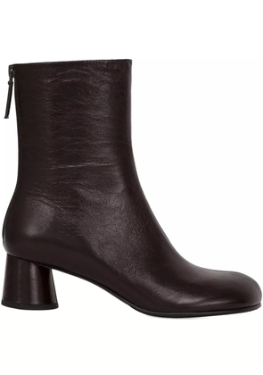 POTAMY 65mm leather ankle boots - Brown