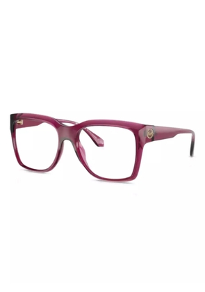 Michael Kors logo square-frame glasses - Red