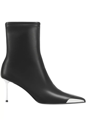 POTAMY leather ankle boots - Black