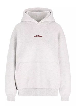 Giada Benincasa Ciao Amore embroidered hoodie - Grey