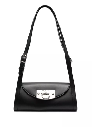 Durazzi Milano flip-lock leather shoulder bag - Black