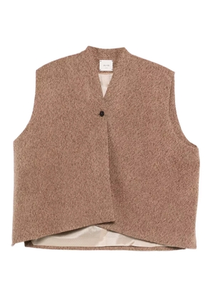 Alysi textured button vest - Brown