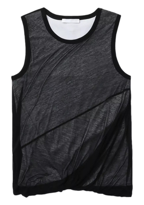 Helmut Lang layered cotton tank top - Black