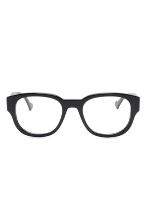 Gucci Eyewear logo engraved wayfarer-frame glasses - Black