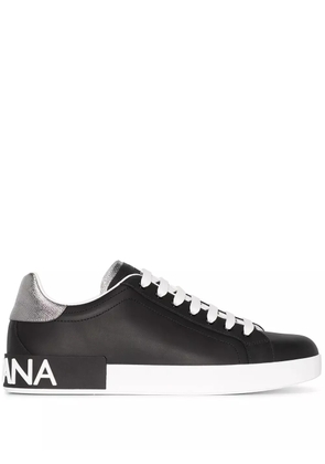 Dolce & Gabbana Portofino leather sneakers - Black
