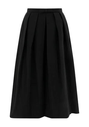 SANDBEIGE pleated midi skirt - Black