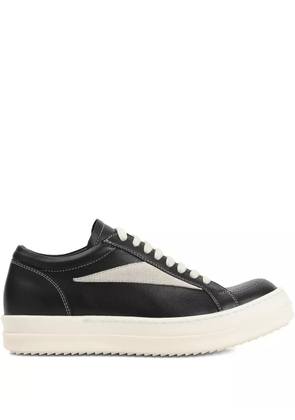 Rick Owens leather panelled sneakers - Black