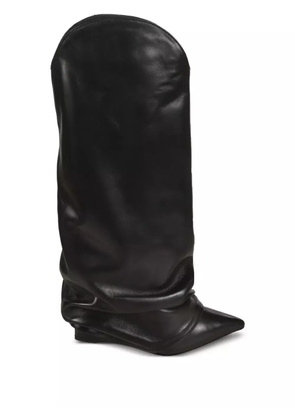 Le Silla slouch leather boots - Black