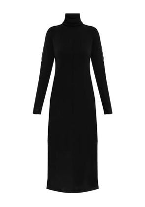 Y-3 turtleneck mesh-insert dress - Black