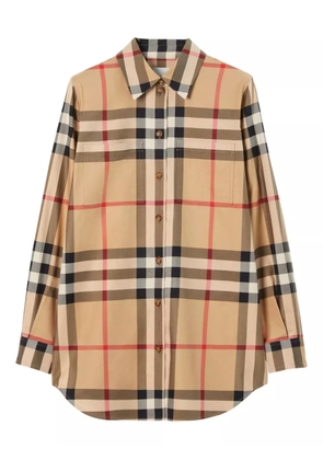Burberry Vintage Check pattern cotton shirt - Brown