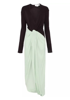 Victoria Beckham knot-detail jersey gown - Green