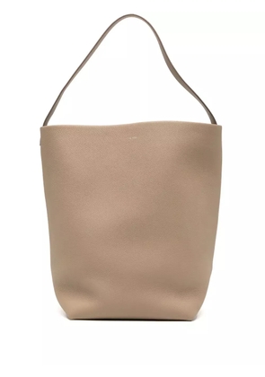 The Row large Park leather tote bag - Brown