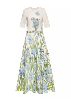 Oscar de la Renta allium cotton poplin midi dress - Neutrals