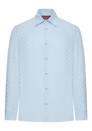 Gucci GG jacquard silk shirt - Blue