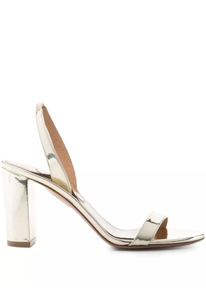 Aquazzura 85mm So Nude metallic leather sandals - Gold