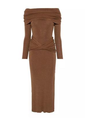 Aya Muse knitted maxi dress - Brown