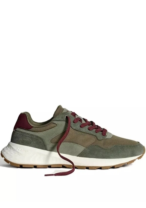 Hoff panelled lace-up sneakers - Green