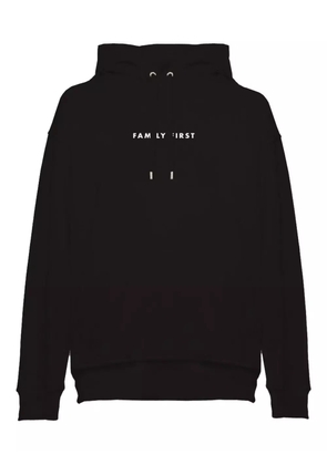 Family First logo-print hoodie - Black