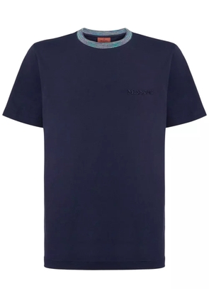 Missoni embroidered cotton T-shirt - Blue