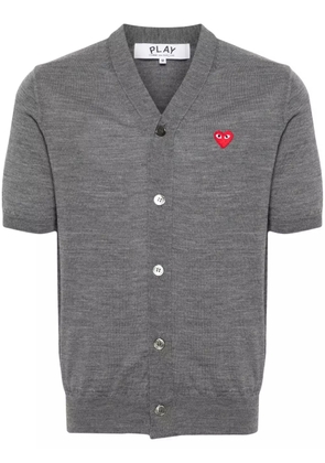 Comme Des Garçons Play Heart-patch wool cardigan - Grey