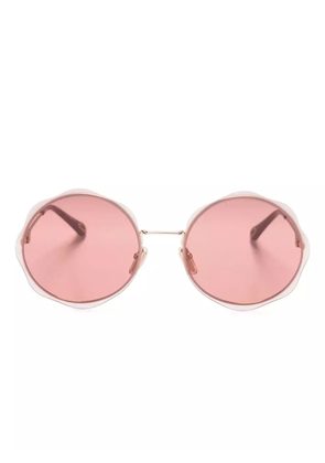 Chloé Eyewear Honoré scallop-frame sunglasses - Red