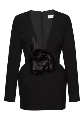 Magda Butrym floral-appliqué dress - Black