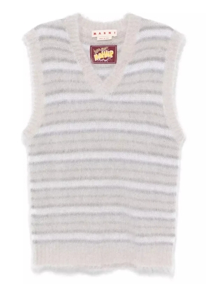 Marni stripped knitted vest - Grey