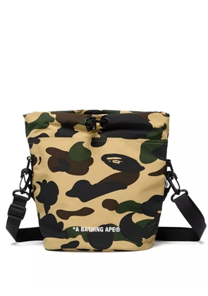A BATHING APE® logo-embroidered shoulder bag - Neutrals