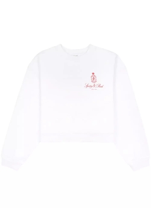 Sporty & Rich Vendome crew-neck crop top - White
