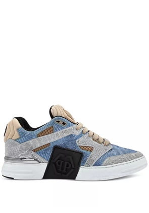Philipp Plein Mix logo-patch sneakers - Blue