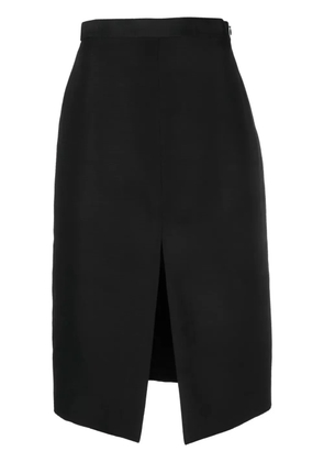 KHAITE slit-detail straight skirt - Black