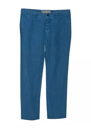 Etro Pre-Owned linen tapered trousers - Blue