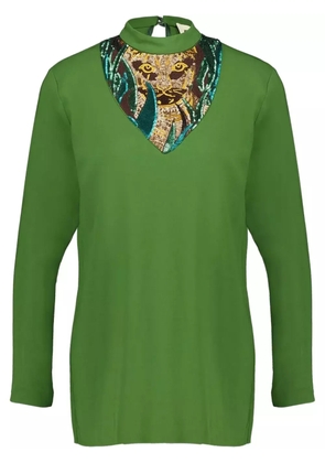 PAULA embroidery blouse - Green