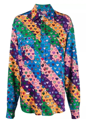 alessandro enriquez heart-print shirt - Blue