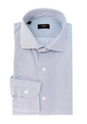 Barba micro-dot patterned shirt - Blue