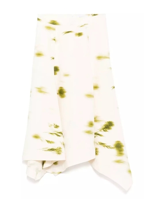Ferragamo midi blossom print handkerchief skirt - Neutrals