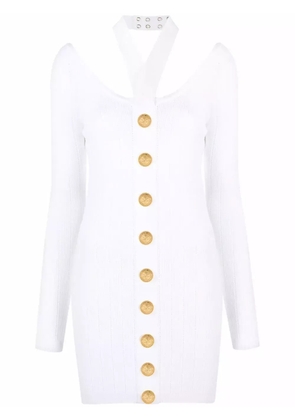 Balmain backless knitted dress - White