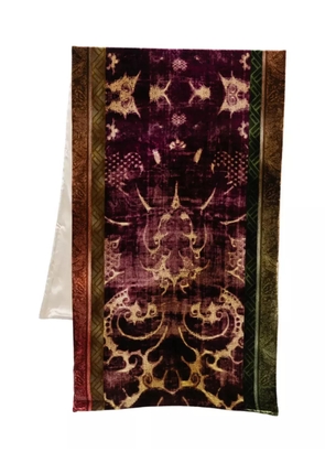 Pierre-Louis Mascia Kanadas damask-pattern scarf - Purple