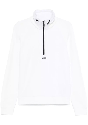 BOSS drawstring-neck sweatshirt - White
