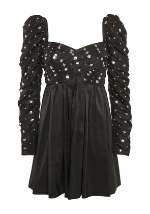 Self-Portrait puff-sleeves mini dress - Black