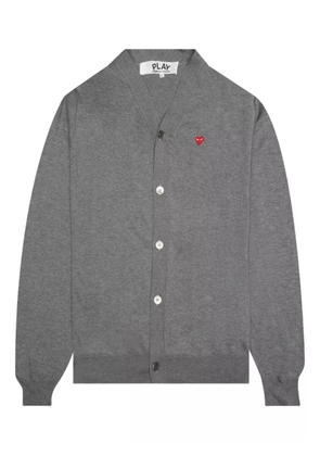 Comme Des Garçons Play heart-patch cardigan - Grey