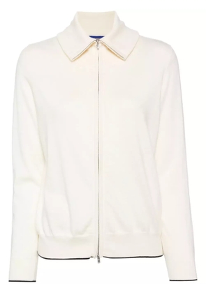 N.Peal zip-up knitted cardigan - Neutrals