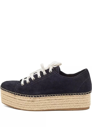 Miu Miu Pre-Owned lace-up espadrille sneakers - Blue